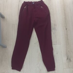 Women's Burgundy Joggers